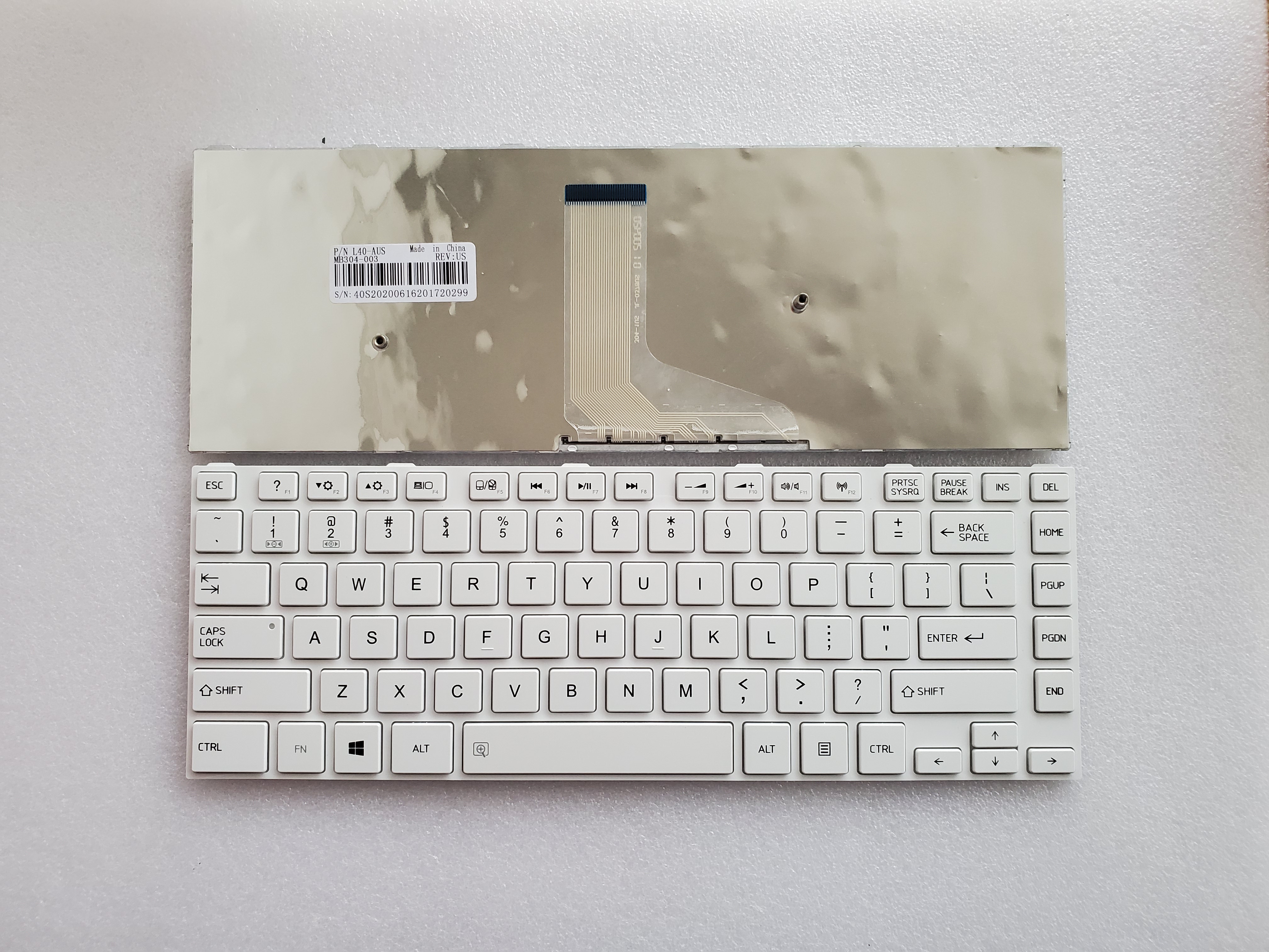 Picture of New Replacement Laptop Keyboard For TOSHIBA L40-A WHITE FRAME BLACK (OEM) US Layout